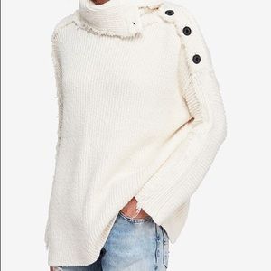NWT Ivory Free People On My Side Pullover Sweater